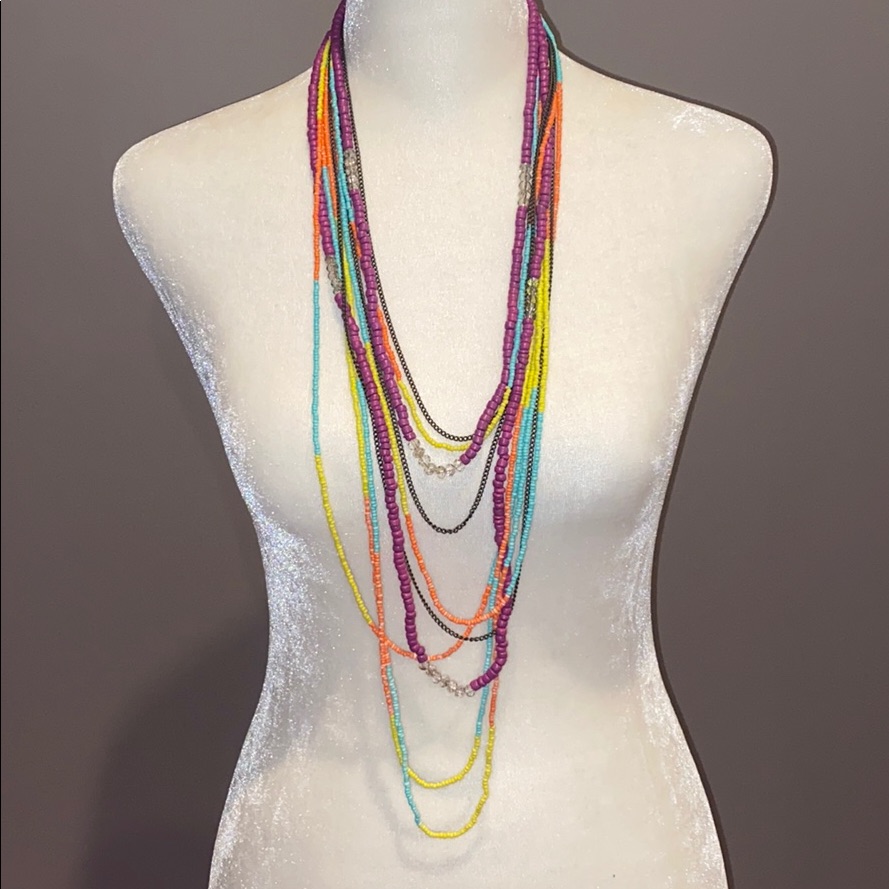 Beaded Long Necklace 9$